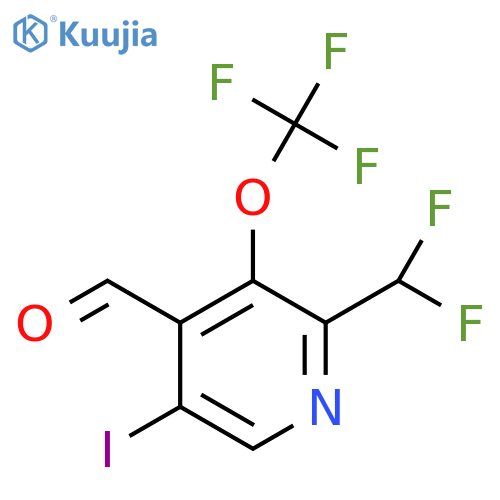 2-(Difluoromethyl)-5-iodo-3-(trifluoromethoxy)pyridine-4-carboxaldehyde structure