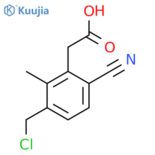 3-Chloromethyl-6-cyano-2-methylphenylacetic acid structure