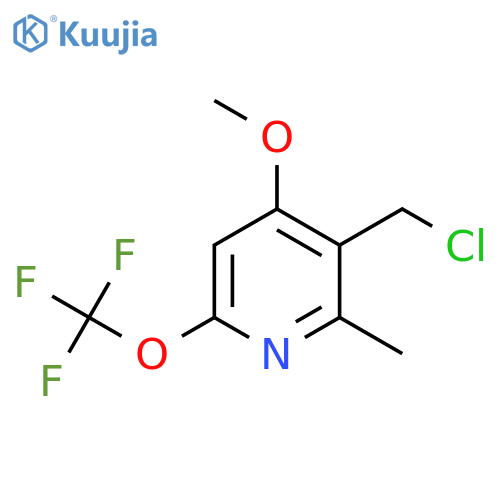 3-(Chloromethyl)-4-methoxy-2-methyl-6-(trifluoromethoxy)pyridine structure