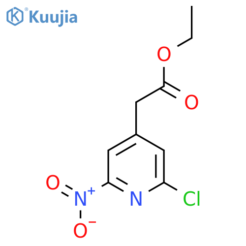 Ethyl 2-chloro-6-nitropyridine-4-acetate structure