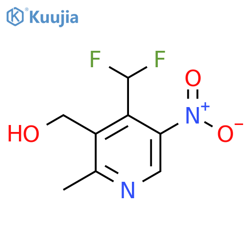 4-(Difluoromethyl)-2-methyl-5-nitropyridine-3-methanol structure