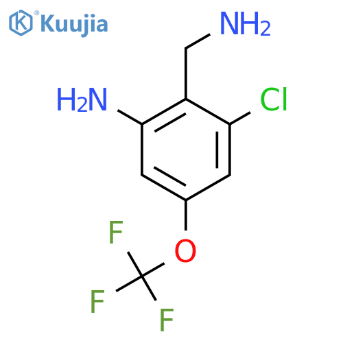 2-Amino-6-chloro-4-(trifluoromethoxy)benzylamine structure