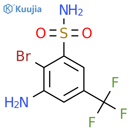 3-Amino-2-bromo-5-(trifluoromethyl)benzenesulfonamide structure