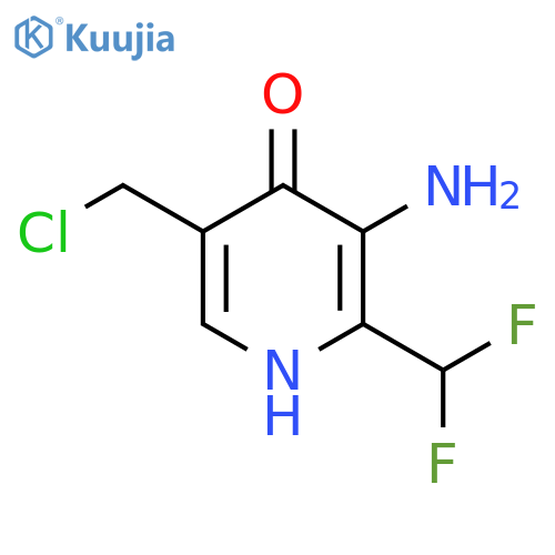 3-Amino-5-(chloromethyl)-2-(difluoromethyl)-4-hydroxypyridine structure