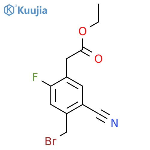 Ethyl 4-bromomethyl-5-cyano-2-fluorophenylacetate structure