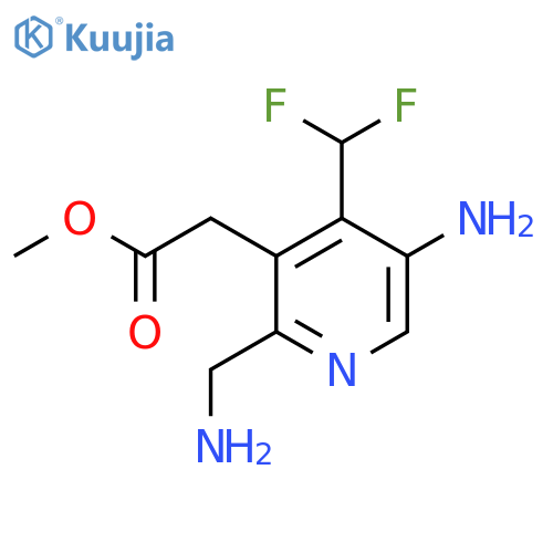 Methyl 5-amino-2-(aminomethyl)-4-(difluoromethyl)pyridine-3-acetate structure
