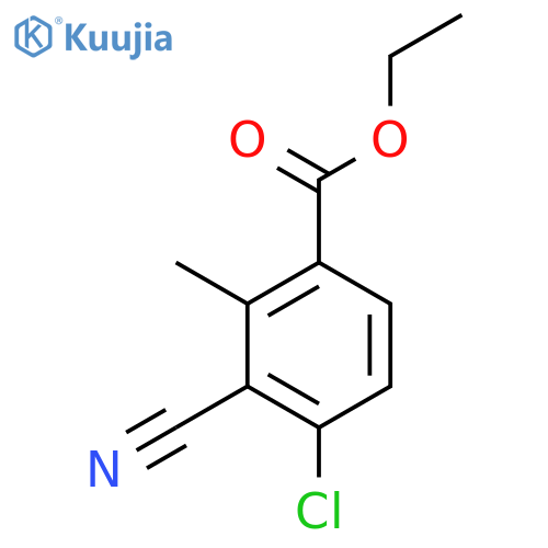 Ethyl 4-chloro-3-cyano-2-methylbenzoate structure