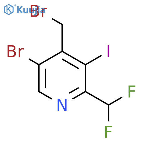 5-Bromo-4-(bromomethyl)-2-(difluoromethyl)-3-iodopyridine structure