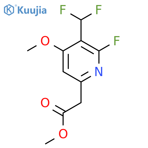 Methyl 3-(difluoromethyl)-2-fluoro-4-methoxypyridine-6-acetate structure