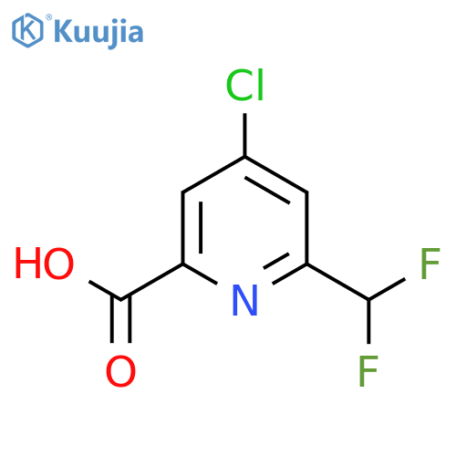 4-Chloro-2-(difluoromethyl)pyridine-6-carboxylic acid structure