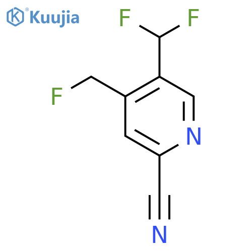 2-Cyano-5-(difluoromethyl)-4-(fluoromethyl)pyridine structure