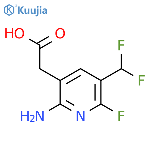 2-Amino-5-(difluoromethyl)-6-fluoropyridine-3-acetic acid structure