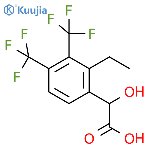 3,4-Bis(trifluoromethyl)-2-ethylmandelic acid structure