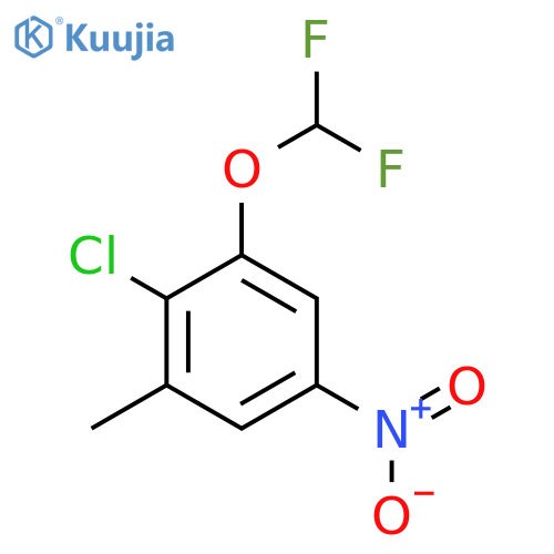 2-Chloro-3-difluoromethoxy-5-nitrotoluene structure