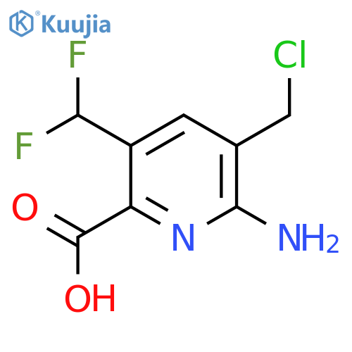 2-Amino-3-(chloromethyl)-5-(difluoromethyl)pyridine-6-carboxylic acid structure