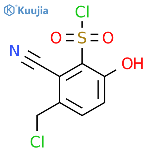 3-Chloromethyl-2-cyano-6-hydroxybenzenesulfonyl chloride structure