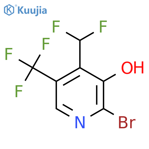 2-Bromo-4-(difluoromethyl)-3-hydroxy-5-(trifluoromethyl)pyridine structure