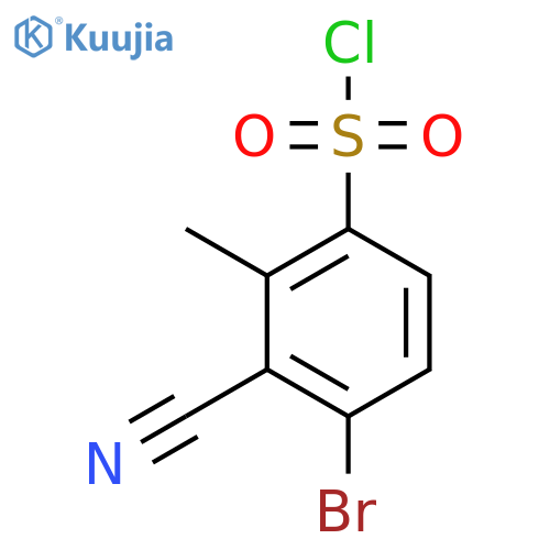 4-Bromo-3-cyano-2-methylbenzenesulfonyl chloride structure