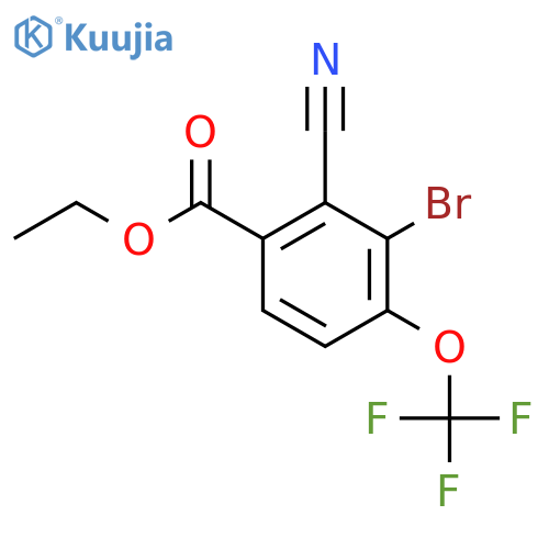 Ethyl 3-bromo-2-cyano-4-(trifluoromethoxy)benzoate structure