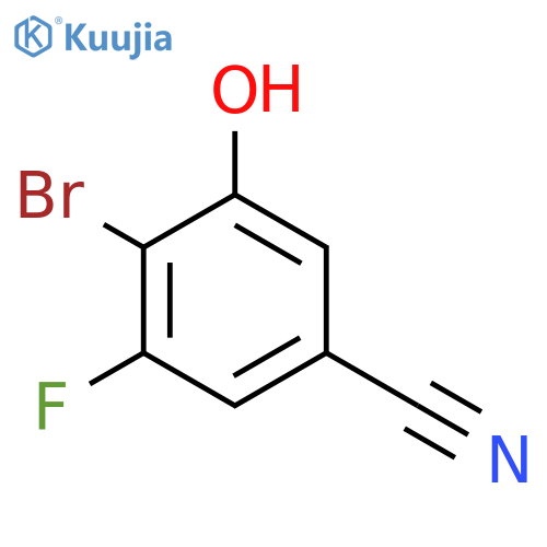 4-Bromo-3-fluoro-5-hydroxybenzonitrile structure