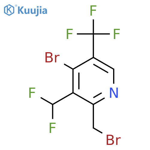 4-Bromo-2-(bromomethyl)-3-(difluoromethyl)-5-(trifluoromethyl)pyridine structure