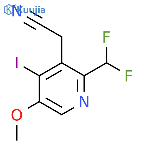 2-(Difluoromethyl)-4-iodo-5-methoxypyridine-3-acetonitrile structure