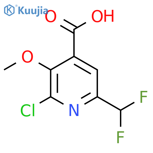 2-Chloro-6-(difluoromethyl)-3-methoxypyridine-4-carboxylic acid structure