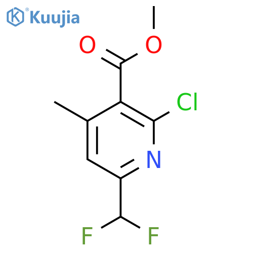Methyl 2-chloro-6-(difluoromethyl)-4-methylpyridine-3-carboxylate structure