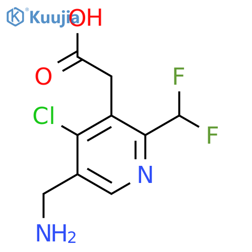 5-(Aminomethyl)-4-chloro-2-(difluoromethyl)pyridine-3-acetic acid structure