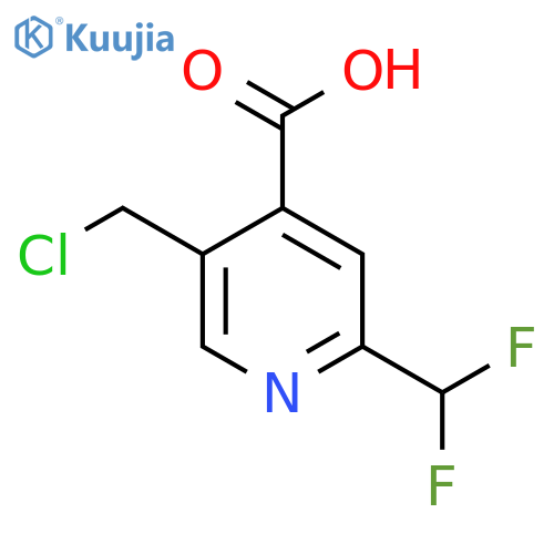 5-(Chloromethyl)-2-(difluoromethyl)pyridine-4-carboxylic acid structure