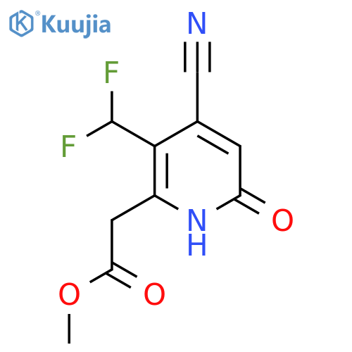 Methyl 4-cyano-3-(difluoromethyl)-6-hydroxypyridine-2-acetate structure