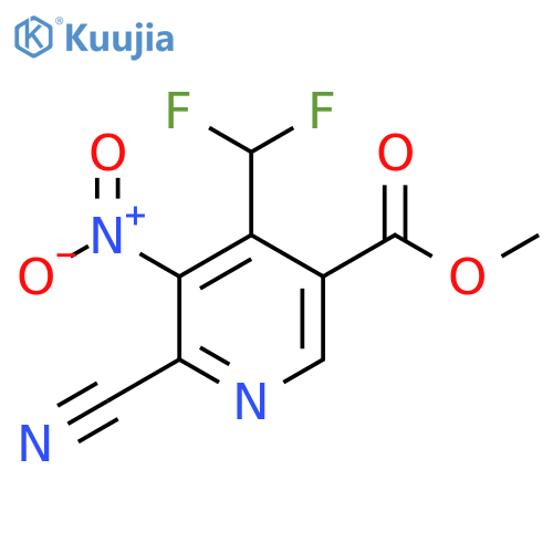 Methyl 2-cyano-4-(difluoromethyl)-3-nitropyridine-5-carboxylate structure