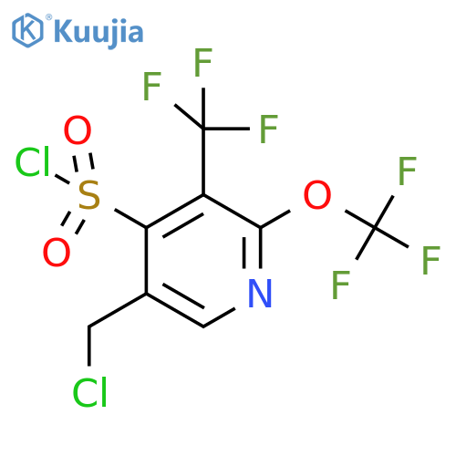 5-(Chloromethyl)-2-(trifluoromethoxy)-3-(trifluoromethyl)pyridine-4-sulfonyl chloride structure