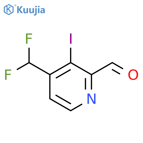 4-(Difluoromethyl)-3-iodopyridine-2-carboxaldehyde structure