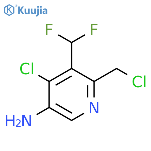 5-Amino-4-chloro-2-(chloromethyl)-3-(difluoromethyl)pyridine structure
