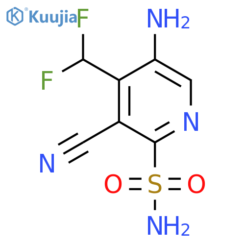 5-Amino-3-cyano-4-(difluoromethyl)pyridine-2-sulfonamide structure