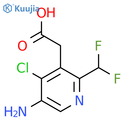 5-Amino-4-chloro-2-(difluoromethyl)pyridine-3-acetic acid structure