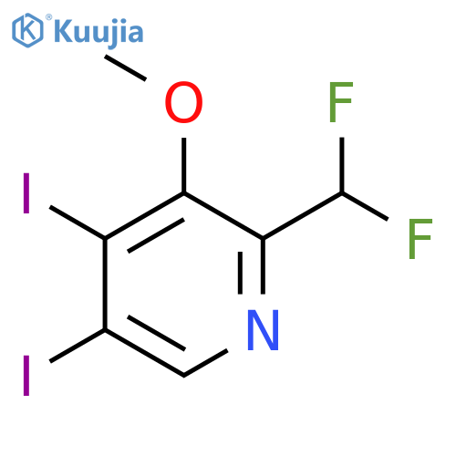 2-(Difluoromethyl)-4,5-diiodo-3-methoxypyridine structure
