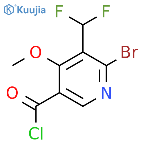 2-Bromo-3-(difluoromethyl)-4-methoxypyridine-5-carbonyl chloride structure