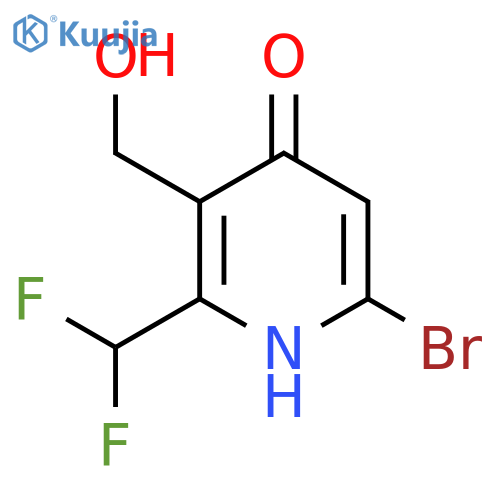 6-Bromo-2-(difluoromethyl)-4-hydroxypyridine-3-methanol structure