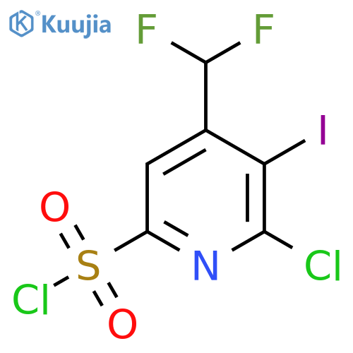 2-Chloro-4-(difluoromethyl)-3-iodopyridine-6-sulfonyl chloride structure