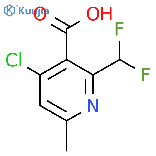 4-Chloro-2-(difluoromethyl)-6-methylpyridine-3-carboxylic acid structure