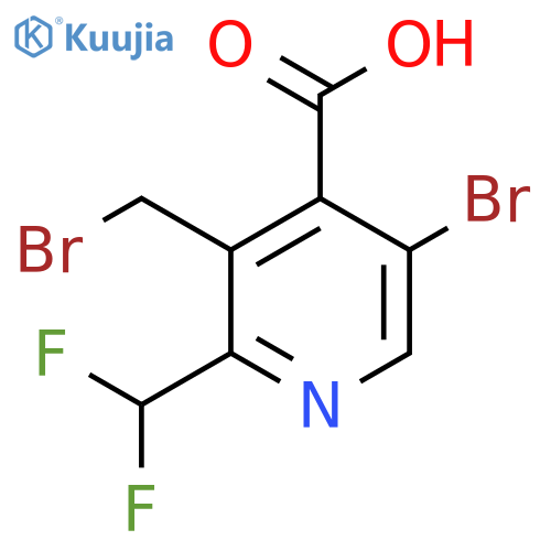 5-Bromo-3-(bromomethyl)-2-(difluoromethyl)pyridine-4-carboxylic acid structure