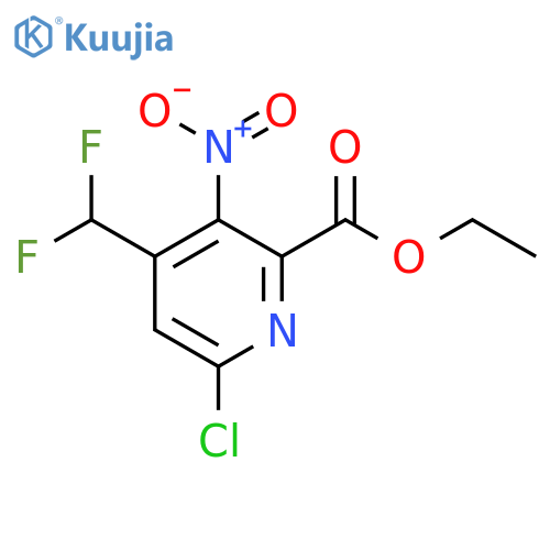 Ethyl 6-chloro-4-(difluoromethyl)-3-nitropyridine-2-carboxylate structure