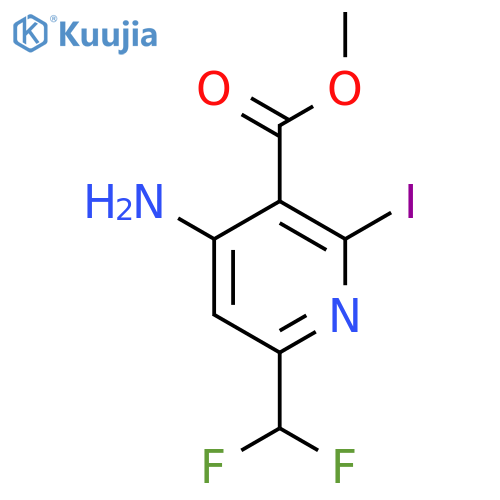 Methyl 4-amino-6-(difluoromethyl)-2-iodopyridine-3-carboxylate structure