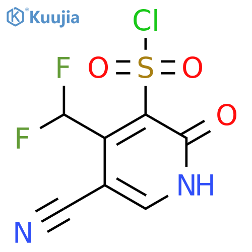 5-Cyano-4-(difluoromethyl)-2-hydroxypyridine-3-sulfonyl chloride structure