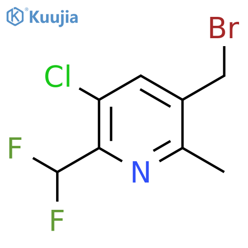 3-(Bromomethyl)-5-chloro-6-(difluoromethyl)-2-methylpyridine structure