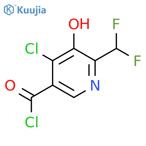 4-Chloro-2-(difluoromethyl)-3-hydroxypyridine-5-carbonyl chloride structure