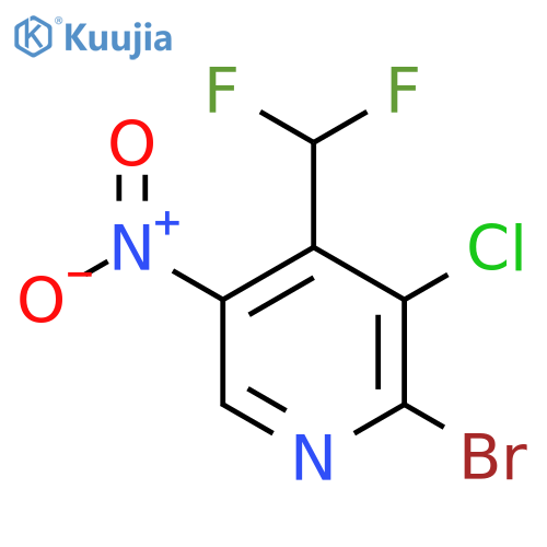 2-Bromo-3-chloro-4-(difluoromethyl)-5-nitropyridine structure