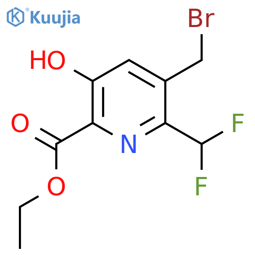 Ethyl 3-(bromomethyl)-2-(difluoromethyl)-5-hydroxypyridine-6-carboxylate structure